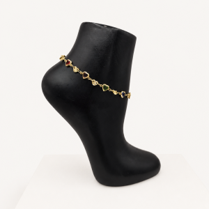 Colorful Heart Charm Anklet