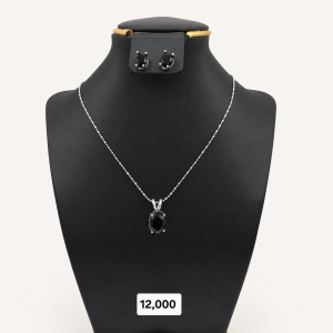 Elegant Black Gemstone Jewelry Display