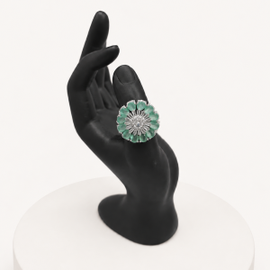 Emerald Floral Ring
