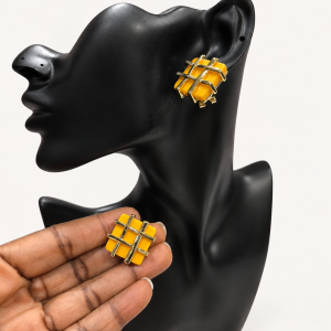 Gold Lattice Earring