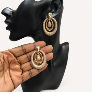 Gold Pavé Earring