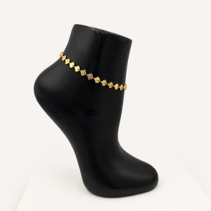 Gold Shell-Link Anklet