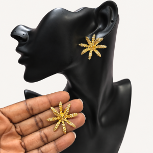Gold Starburst Earring