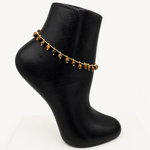 Gold Tiger-Eye Anklet