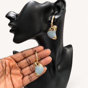 Gold and Pale Blue Earring