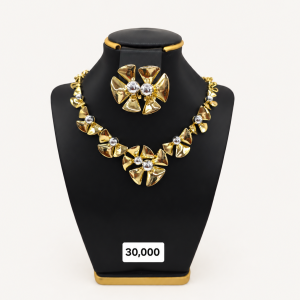 Gold and Silver Floral Jewelry Display