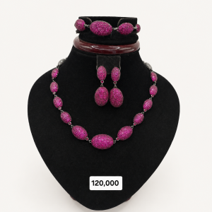Magenta Pavé Jewelry Bust Display