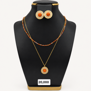 Orange Halo Jewelry Set