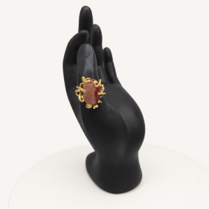 Ornate Rose Gemstone Ring