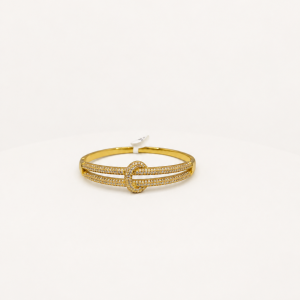 Pavé Gold Knot Bangle