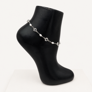 Pearl and Crystal Anklet Display