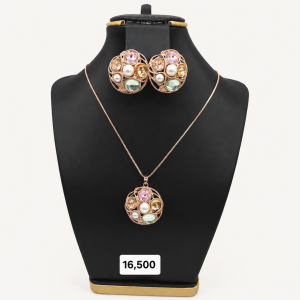 Rose Gold Cluster Jewelry Set