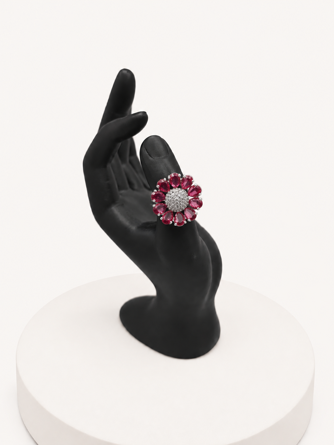 Ruby Floral Ring