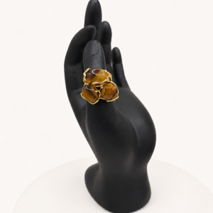Tiger’s-Eye Cluster Ring Display