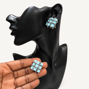 Turquoise Lattice Earring